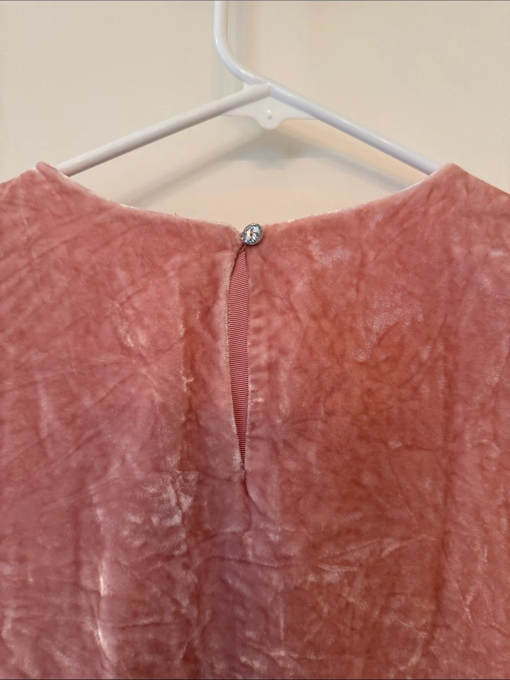 Gymboree Blush Pink Crushed Velvet Crop Top